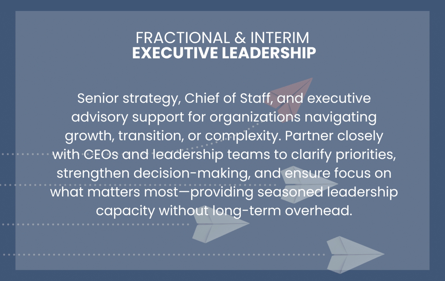 Tartoni Consulting: Fractional Executive Leadership